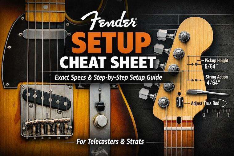 The Fender Setup Guide \u2014 54-page PDF covering Stratocaster and Telecaster setup