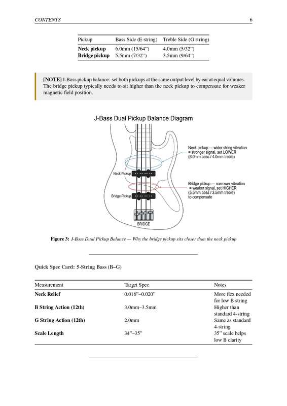 Bass Setup Guide — Pickup Height